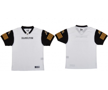 CFL Hamilton tiger cats Blank Crested Away White Jersey