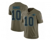 Men Nike Carolina Panthers #10 Curtis Samuel Limited Olive 2017 Salute to Service NFL Jersey