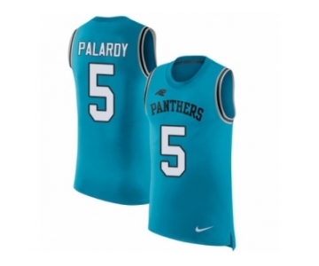 Men Nike Carolina Panthers #5 Michael Palardy Blue Rush Player Name & Number Tank Top NFL Jersey