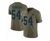 Men Nike Carolina Panthers #54 Shaq Thompson Limited Olive 2017 Salute to Service NFL Jersey