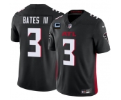 Men's Atlanta Falcons #3 Jesse Bates III Black 2025 F.U.S.E With 4-Star C Patch Vapor Untouchable Limited Football Stitched Jersey