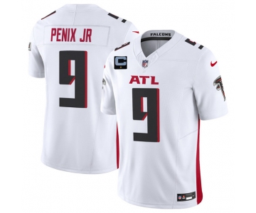 Men's Atlanta Falcons #9 Michael Penix Jr White 2025 F.U.S.E. With 1-Star C Patch Vapor Untouchable Limited Football Stitched Jersey