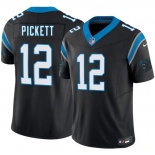 Men's Carolina Panthers #12 Kenny Pickett Black 2026 F.U.S.E. Vapor Limited Football Stitched Jersey Men's Carolina Panthers #12 Kenny Pickett Black 2026 F.U.S.E. Vapor Limited Football Stitched Jersey