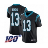 Men's Carolina Panthers #13 Jarius Wright Black Team Color Vapor Untouchable Limited Player 100th Season Football Jersey
