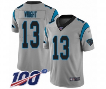 Men's Carolina Panthers #13 Jarius Wright Silver Inverted Legend Limited 100th Season Football Jersey