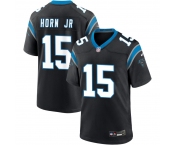 Men's Carolina Panthers #15 Jimmy Horn Jr Black 2025 Vapor Limited Stitched Football Jersey