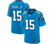 Men's Carolina Panthers #15 Jimmy Horn Jr Blue 2025 Vapor Limited Stitched Football Jersey