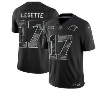 Men's Carolina Panthers #17 Xavier Legette Black F.U.S.E. 2026 Salute to Service Limited Football Stitched Jersey