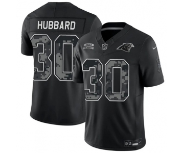 Men's Carolina Panthers #30 Chuba Hubbard Black F.U.S.E. 2026 Salute to Service Limited Football Stitched Jersey
