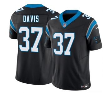 Men's Carolina Panthers #37 Miles Davis Black 2026 Draft F.U.S.E. Vapor Limited Football Stitched Jersey