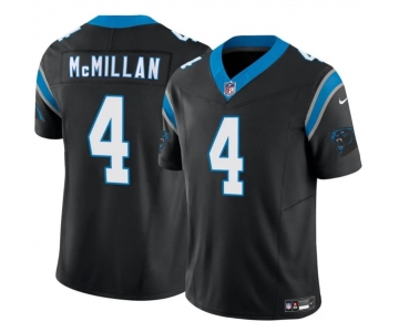 Men's Carolina Panthers #4 Tetairoa McMillan Black 2025 Draft F.U.S.E. Vapor Limited Football Stitched Jersey