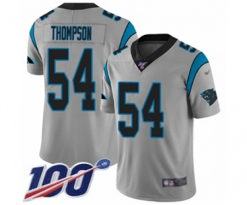 Men's Carolina Panthers #54 Shaq Thompson Silver Inverted Legend Limited 100th Season Football Jersey