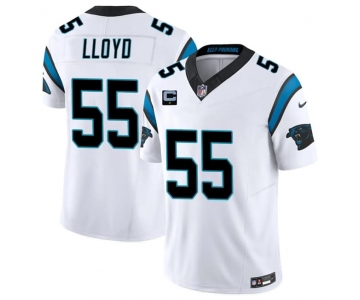 Men's Carolina Panthers #55 Devin Lloyd White 2026 F.U.S.E. 1-Star C Patch Vapor Limited Football Stitched Jersey