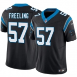 Men's Carolina Panthers #57 Monroe Freeling Black 2026 Draft F.U.S.E. Vapor Limited Football Stitched Jersey Men's Carolina Panthers #57 Monroe Freeling Black 2026 Draft F.U.S.E. Vapor Limited Football Stitched Jersey