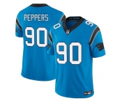 Men's Carolina Panthers #90 Julius Peppers Blue F.U.S.E. Vapor Limited Football Stitched Jersey