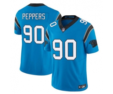 Men's Carolina Panthers #90 Julius Peppers Blue F.U.S.E. Vapor Limited Football Stitched Jersey