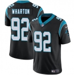 Men's Carolina Panthers #92 Tershawn Wharton Black 2025 Vapor Limited Football Stitched Jersey