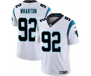 Men's Carolina Panthers #92 Tershawn Wharton White 2025 Vapor Limited Football Stitched Jersey