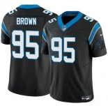 Men's Carolina Panthers #95 Derrick Brown Black 2025 F.U.S.E. Vapor Limited Football Stitched Jersey