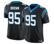 Men's Carolina Panthers #95 Derrick Brown Black 2025 F.U.S.E. Vapor Limited Football Stitched Jersey