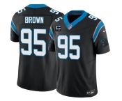 Men's Carolina Panthers #95 Derrick Brown Black 2026 F.U.S.E. 3-Star C Patch Vapor Limited Football Stitched Jersey Men's Carolina Panthers #95 Derrick Brown Black 2026 F.U.S.E. 3-Star C Patch Vapor Limited Football Stitched Jersey