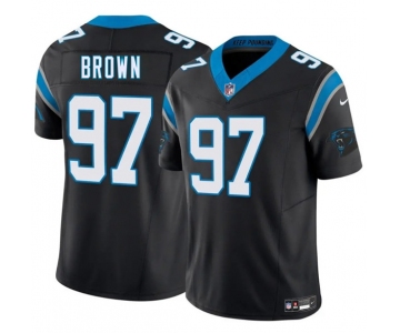 Men's Carolina Panthers #97 Bobby Brown Black 2025 F.U.S.E. Vapor Limited Football Stitched Jersey