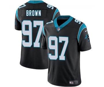 Men's Carolina Panthers #97 Bobby Brown Black 2025 Vapor Limited Football Stitched Jersey