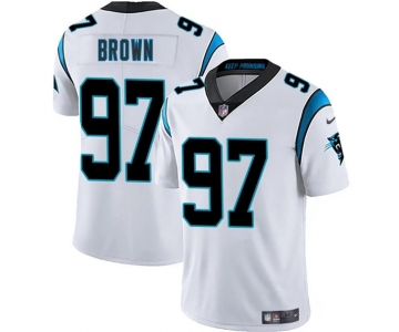 Men's Carolina Panthers #97 Bobby Brown White 2025 Vapor Limited Football Stitched Jersey