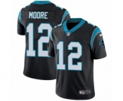 Men's Nike Carolina Panthers #12 DJ Moore Black Team Color Vapor Untouchable Limited Player NFL Jersey
