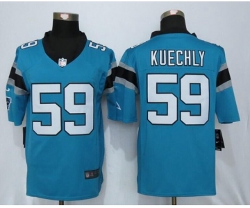 Men's Nike Carolina Panthers #59 Luke Kuechly Blue Limited Jerseys