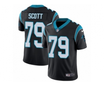 Men's Nike Carolina Panthers #79 Chris Scott Vapor Untouchable Limited Black Team Color NFL Jersey