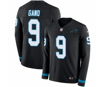 Men's Nike Carolina Panthers #9 Graham Gano Limited Black Therma Long Sleeve NFL Jersey