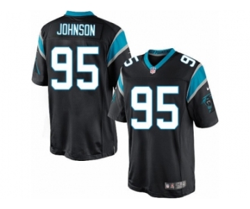 Men's Nike Carolina Panthers #95 Charles Johnson Limited Black Team Color NFL Jersey
