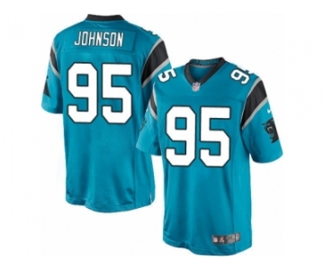 Men's Nike Carolina Panthers #95 Charles Johnson Limited Blue Alternate NFL Jersey