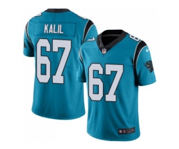 Nike Carolina Panthers #67 Ryan Kalil Blue Men's Stitched NFL Limited Rush Jersey
