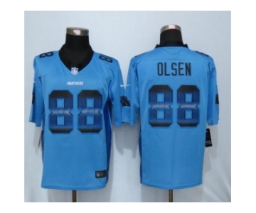 Nike Carolina Panthers #88 Greg Olsen Blue Alternate Men's Stitched NFL Limited Strobe Jersey