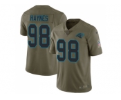 Nike Carolina Panthers #98 Marquis Haynes Olive Men Stitched NFL Limited 2017 Salute To Service Jersey