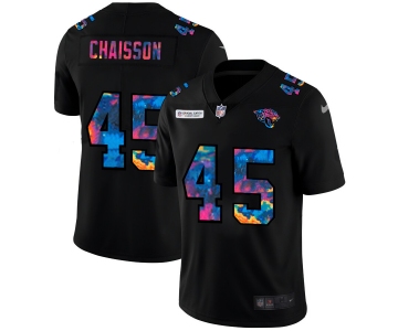 Jacksonville Jaguars #45 K'Lavon Chaisson Men's Nike Multi-Color Black 2020 NFL Crucial Catch Vapor Untouchable Limited Jersey