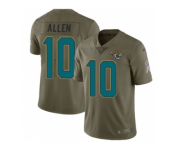 Men Nike Jacksonville Jaguars #10 Brandon Allen Limited Olive 2017 Salute to Service NFL Jersey