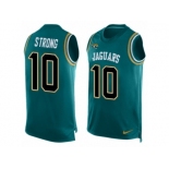 Men Nike Jacksonville Jaguars #10 Jaelen Strong Limited Teal Green Player Name & Number Tank Top NFL Jersey