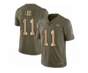 Men Nike Jacksonville Jaguars #11 Marqise Lee Limited Olive Gold 2017 Salute to Service NFL Jersey