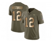 Men Nike Jacksonville Jaguars #12 Dede Westbrook Limited Olive Gold 2017 Salute to Service NFL Jersey