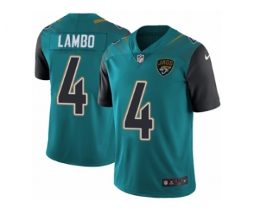 Men Nike Jacksonville Jaguars #4 Josh Lambo Teal Green Team Color Vapor Untouchable Limited Player NFL Jersey