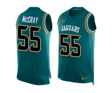 Men Nike Jacksonville Jaguars #55 Lerentee McCray Limited Teal Green Player Name & Number Tank Top NFL Jersey