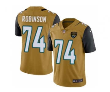 Men Nike Jacksonville Jaguars #74 Cam Robinson Limited Gold Rush Vapor Untouchable NFL Jersey