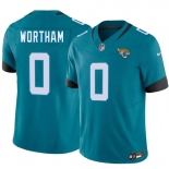 Men's Jacksonville Jaguars #0 Michael Wortham Teal 2026 Draft F.U.S.E. Vapor Untouchable Limited Football Stitched Jersey Men's Jacksonville Jaguars #0 Michael Wortham Teal 2026 Draft F.U.S.E. Vapor Untouchable Limited Football Stitched Jersey