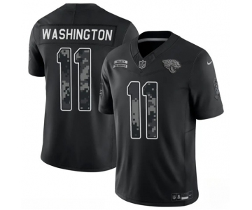 Men's Jacksonville Jaguars #11 Parker Washington Black F.U.S.E. 2026 Salute to Service Limited Football Stitched Jersey