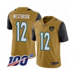 Men's Jacksonville Jaguars #12 Dede Westbrook Limited Gold Rush Vapor Untouchable 100th Season Football Jersey