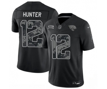 Men's Jacksonville Jaguars #12 Travis Hunter Black F.U.S.E. 2026 Salute to Service Limited Football Stitched Jersey