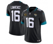 Men's Jacksonville Jaguars #16 Trevor Lawrence Black 2025 With 4-Star C Patch F.U.S.E. Vapor Limited Football Stitched Jersey